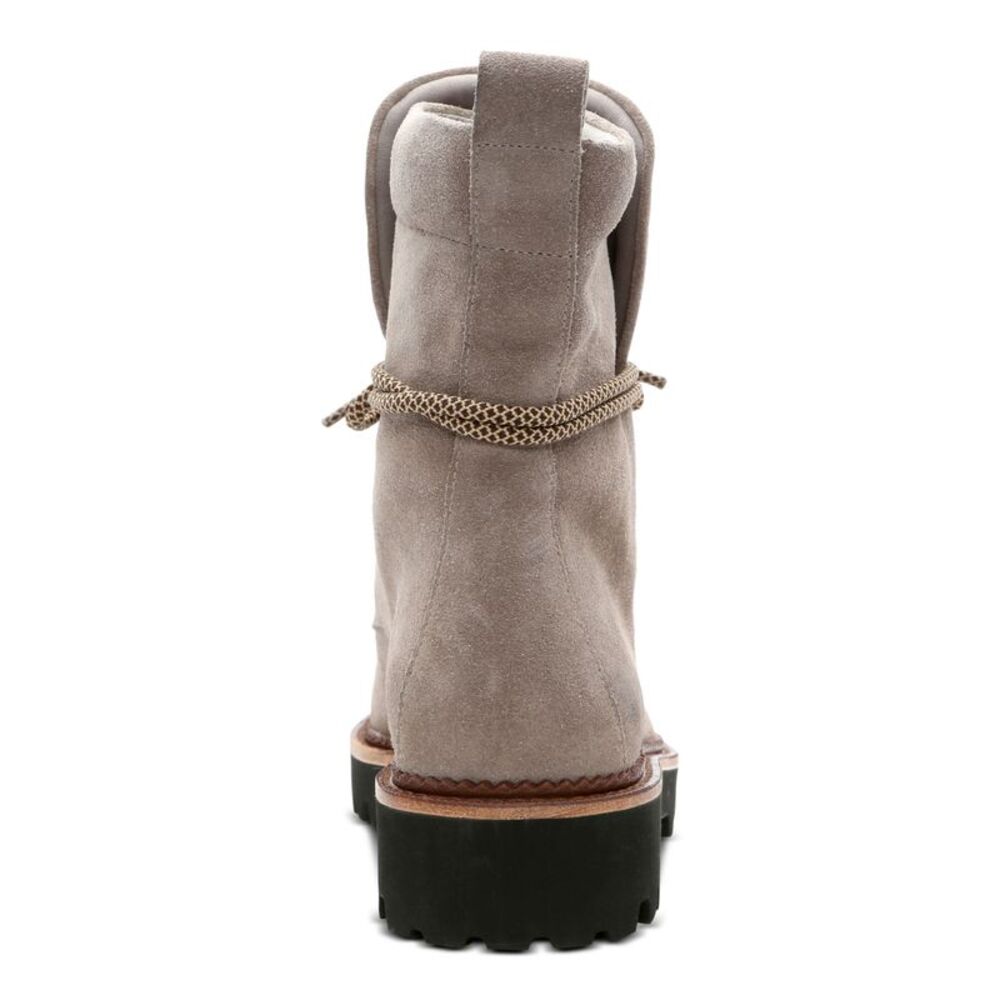 SANCTUARY Womens Gray Lug Sole Cushioned March Lace-Up Leather Booties 6.5 M - Picture 3 of 4